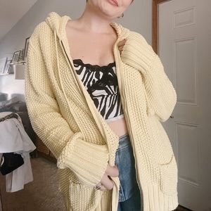 yellow zip up hoodie